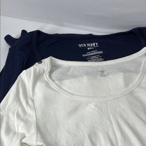 Old Navy Navy‎ Blue Long Sleeve  and white Gap short sleeve